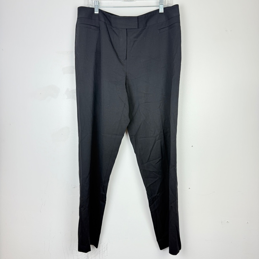 Lafayette 148 New York Black Tailored Dress Pants Size 14 Career Workwear